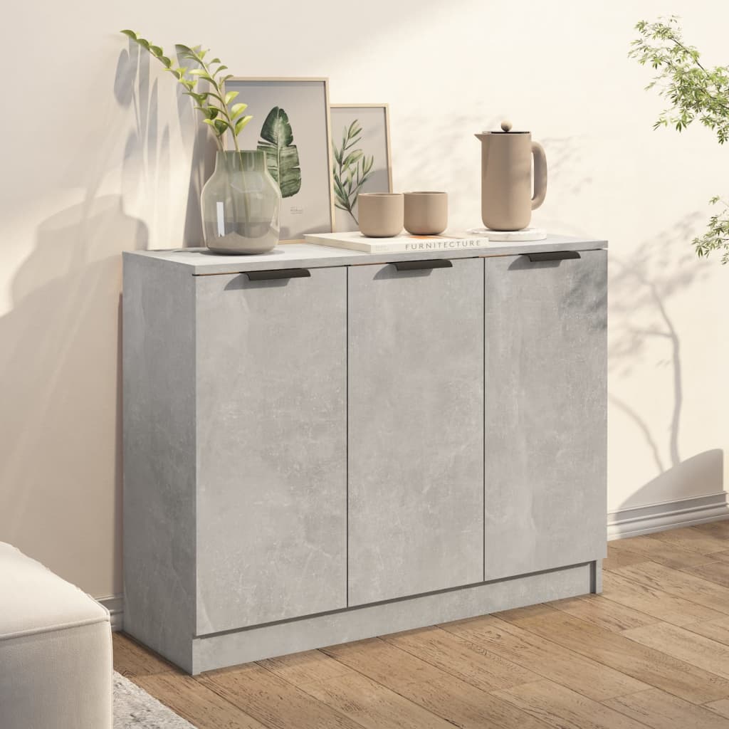 Skjenk betonggrå 90,5x30x70 cm konstruert tre