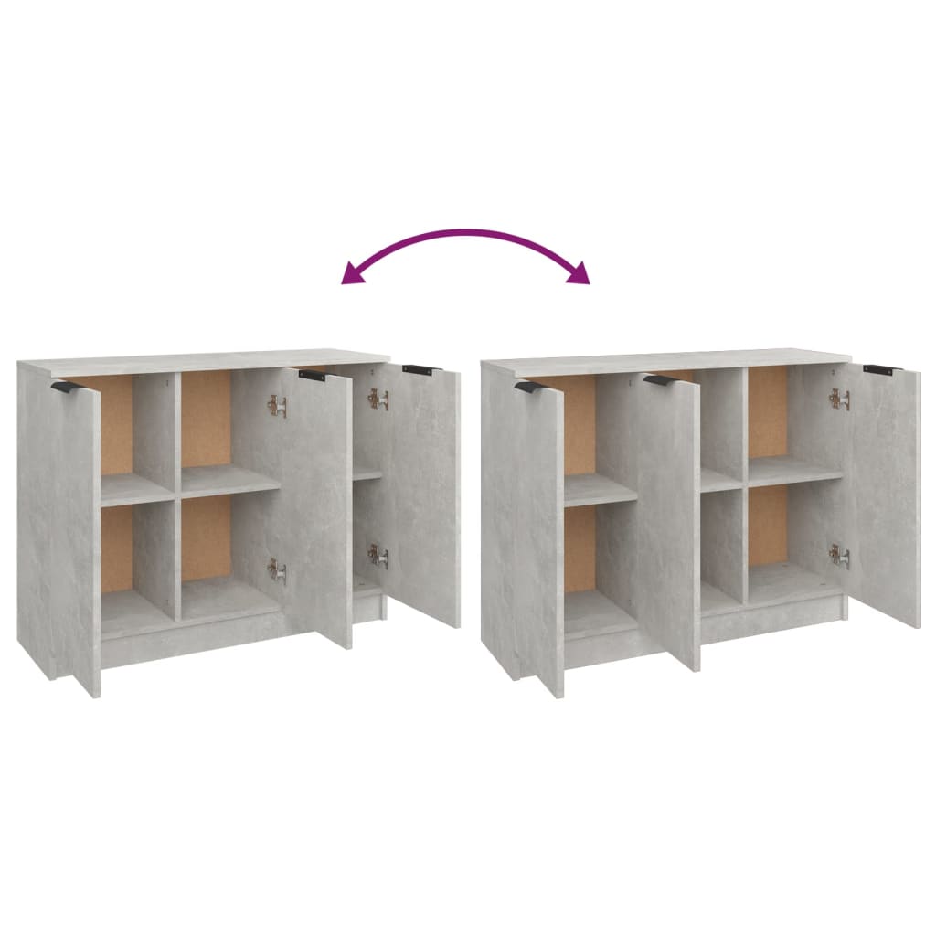Skjenk betonggrå 90,5x30x70 cm konstruert tre