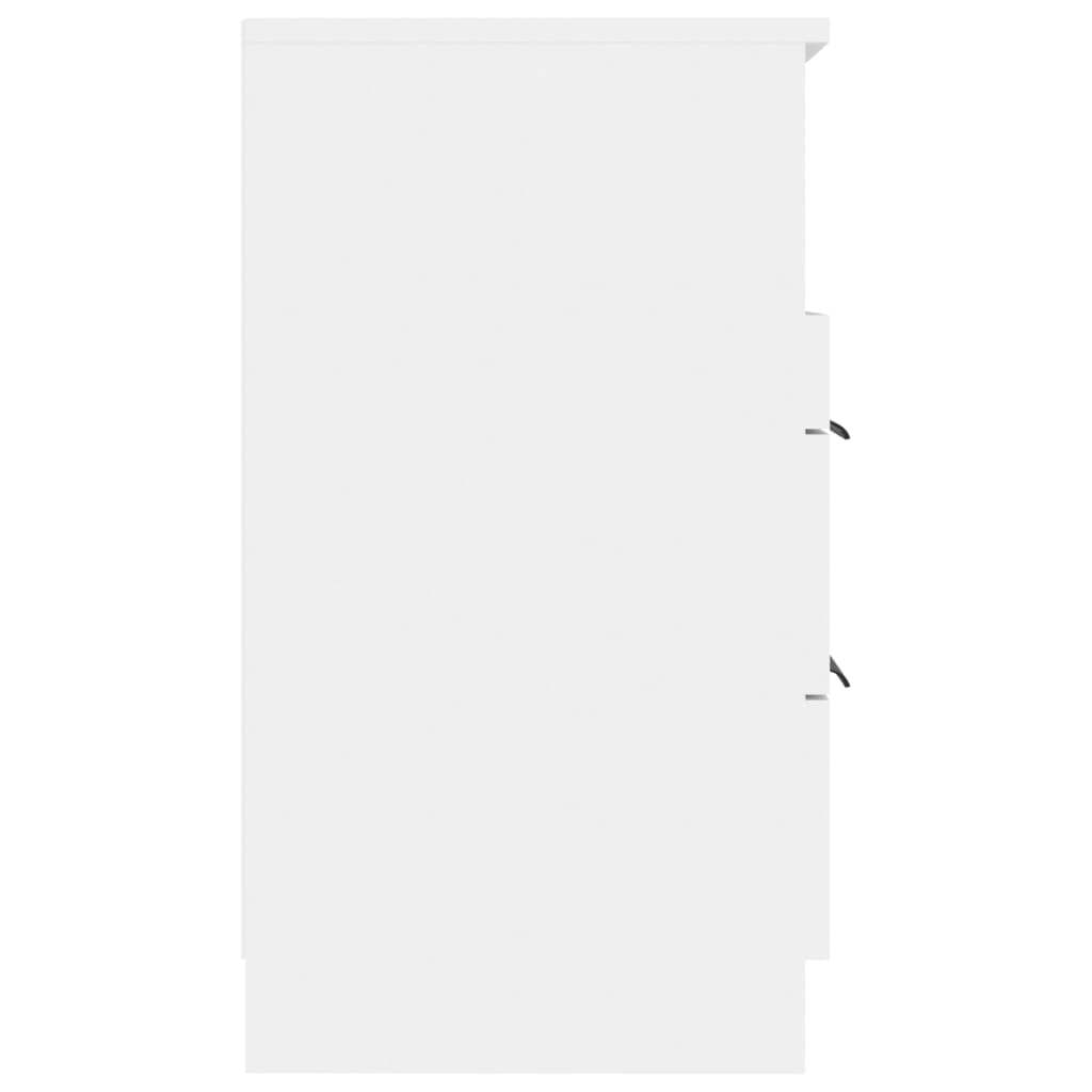 Nattbord 2 stk hvit konstruert tre