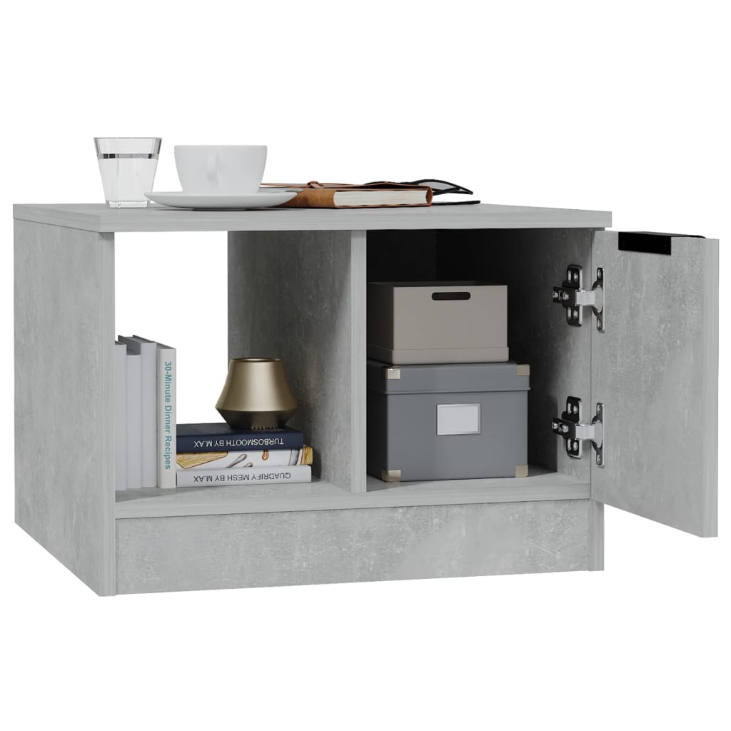 Salongbord betonggrå 50x50x36 cm konstruert tre