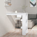 Veggmontert barbord hvit 102x45x103,5 cm konstruert tre