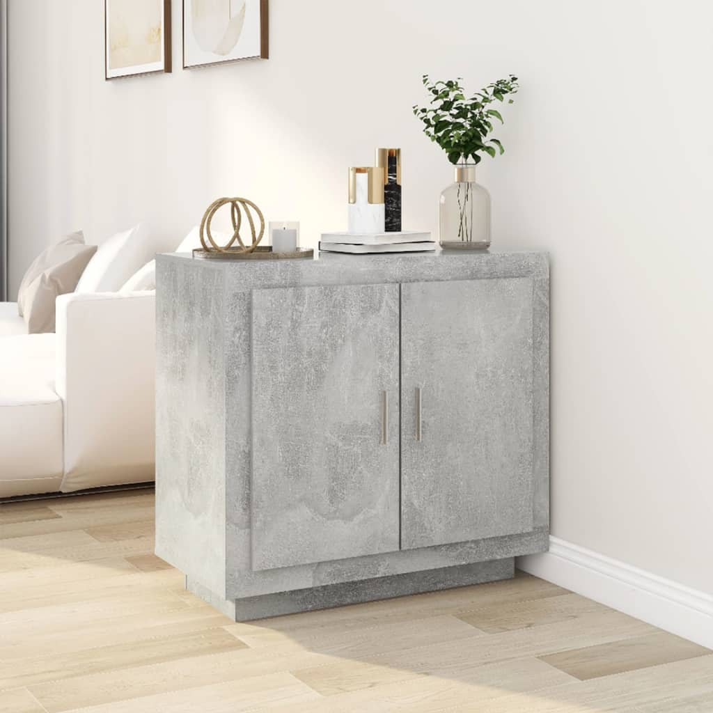 Skjenk betonggrå 80x40x75 cm konstruert tre