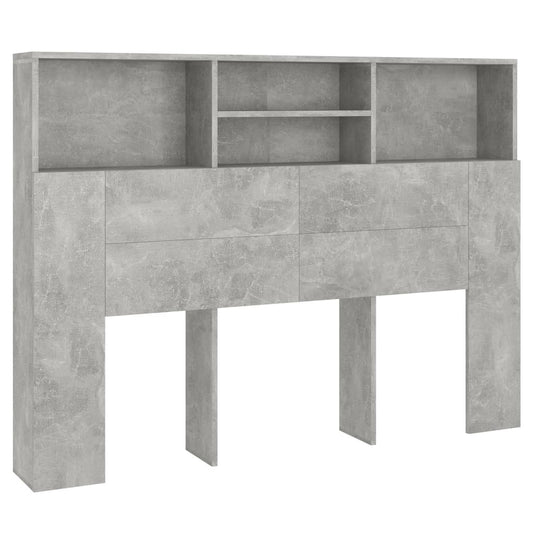Sengegavlskap betonggrå 140x19x103,5 cm