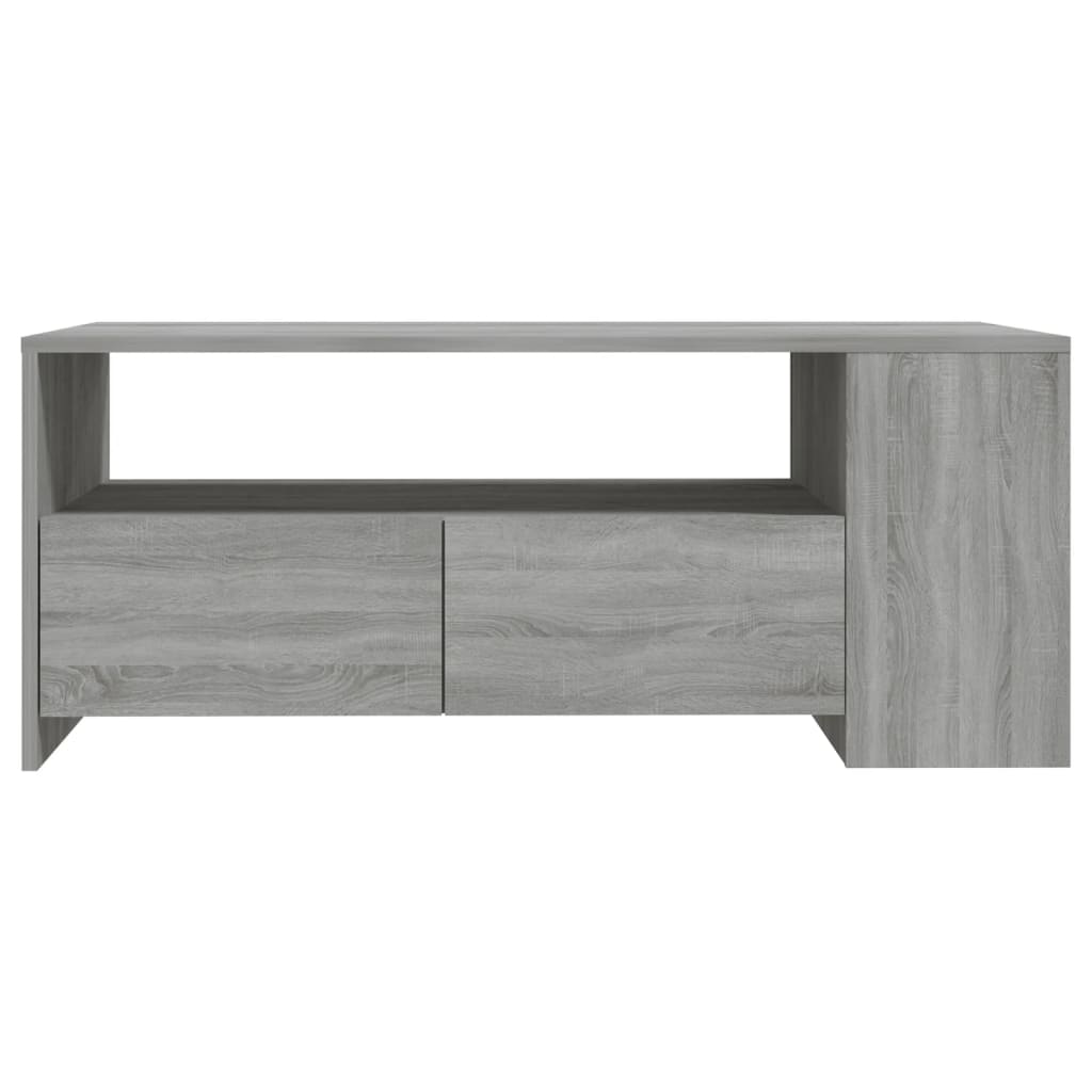 Salongbord grå sonoma 102x55x42 cm konstruert tre