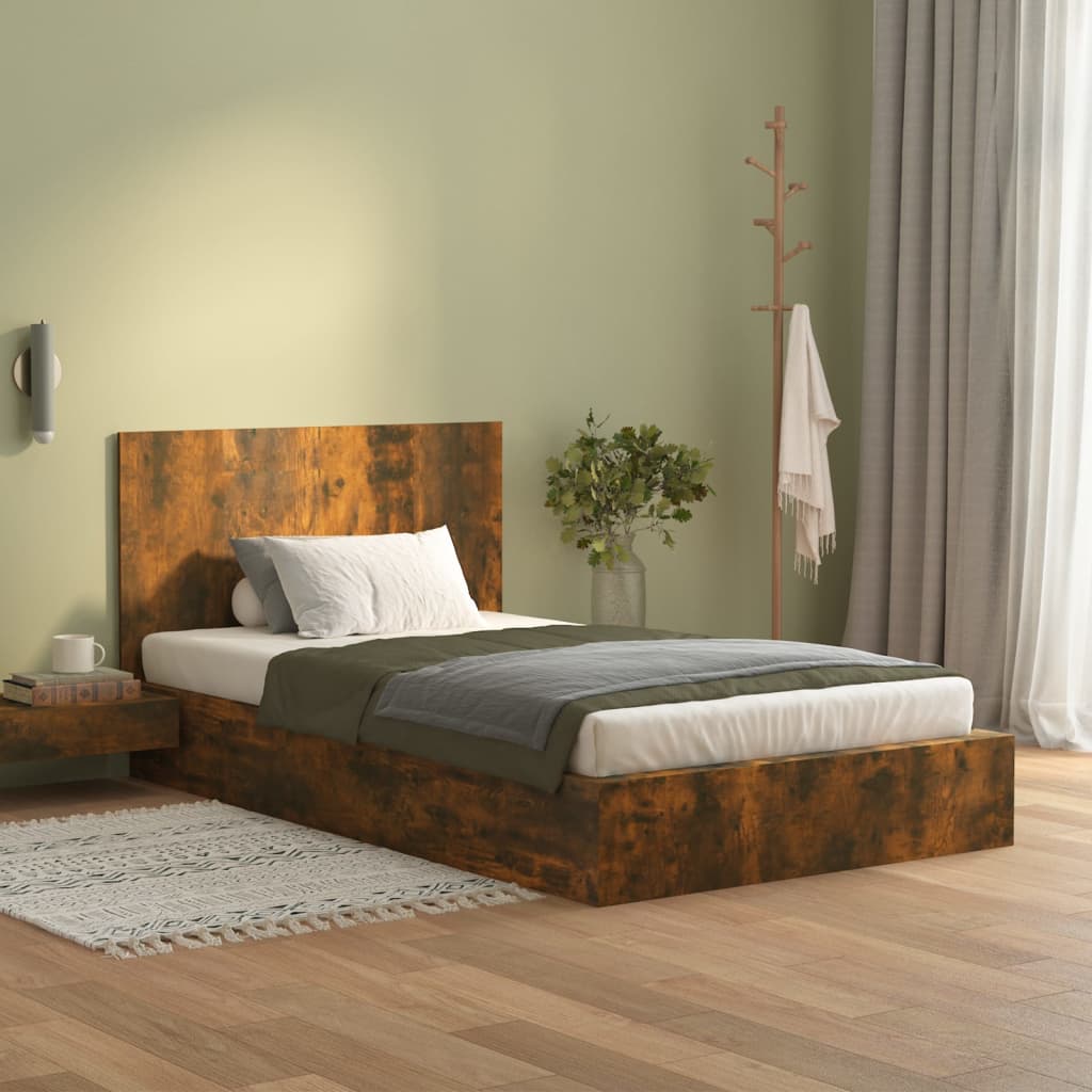 Sengegavl røkt eik 120x1,5x80 cm konstruert tre