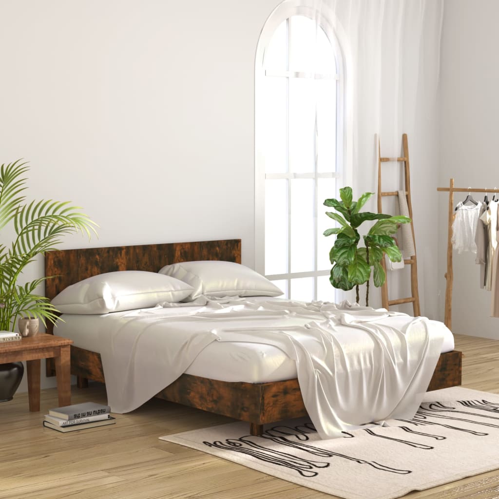 Sengegavl røkt eik 160x1,5x80 cm konstruert tre