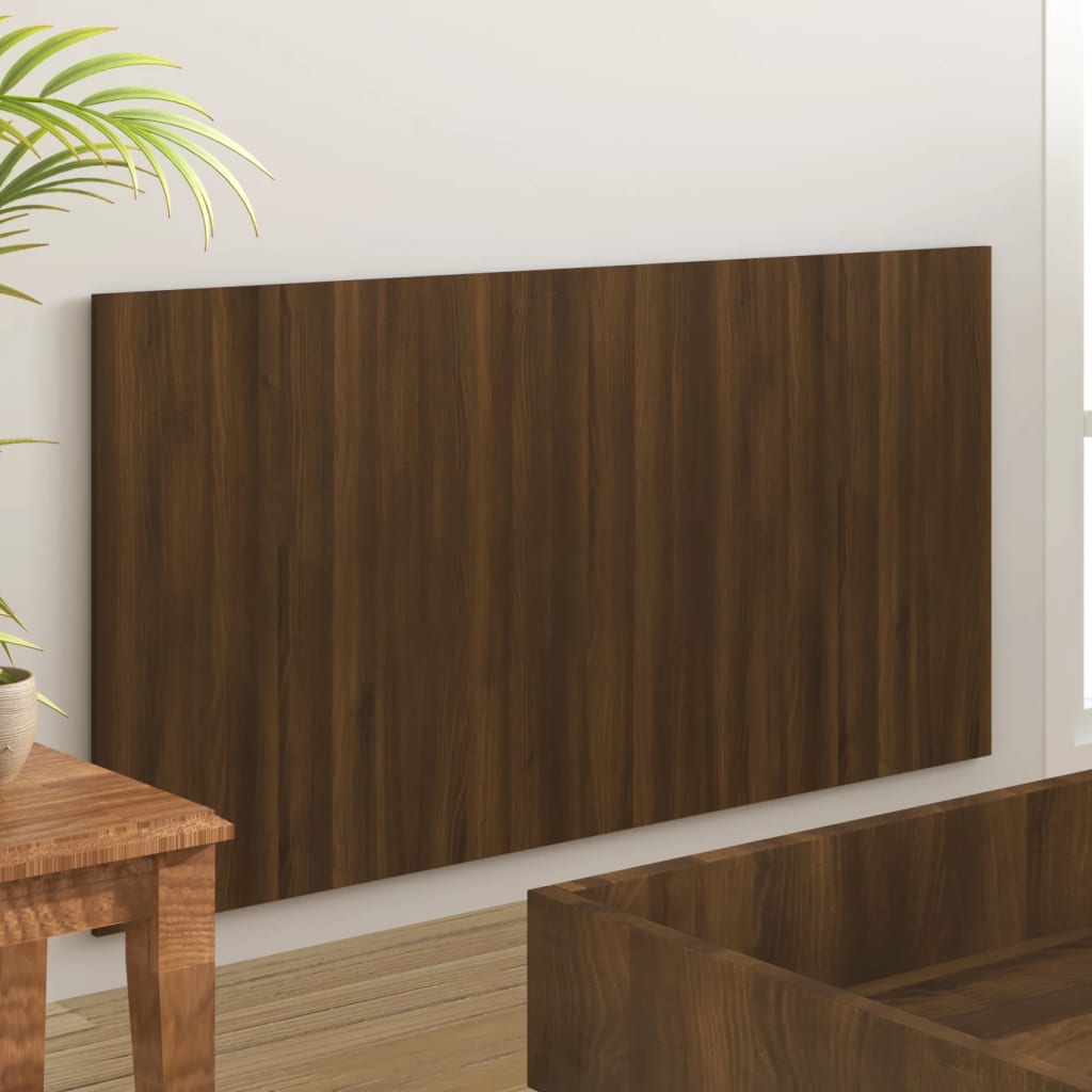 Sengegavl brun eik 160x1,5x80 cm konstruert tre