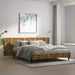 Veggmontert sengegavl røkt eik 240x1,5x80 cm konstruert tre