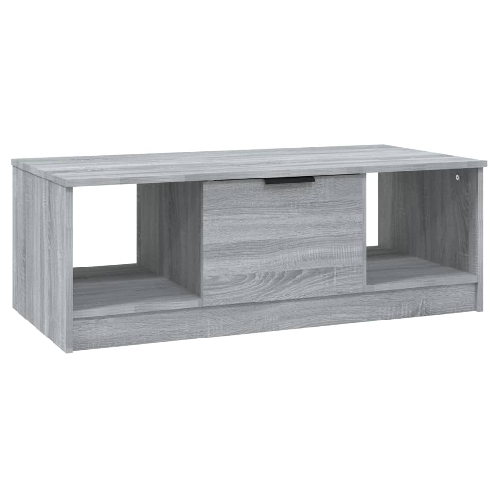 Salongbord grå sonoma 102x50x36 cm konstruert tre