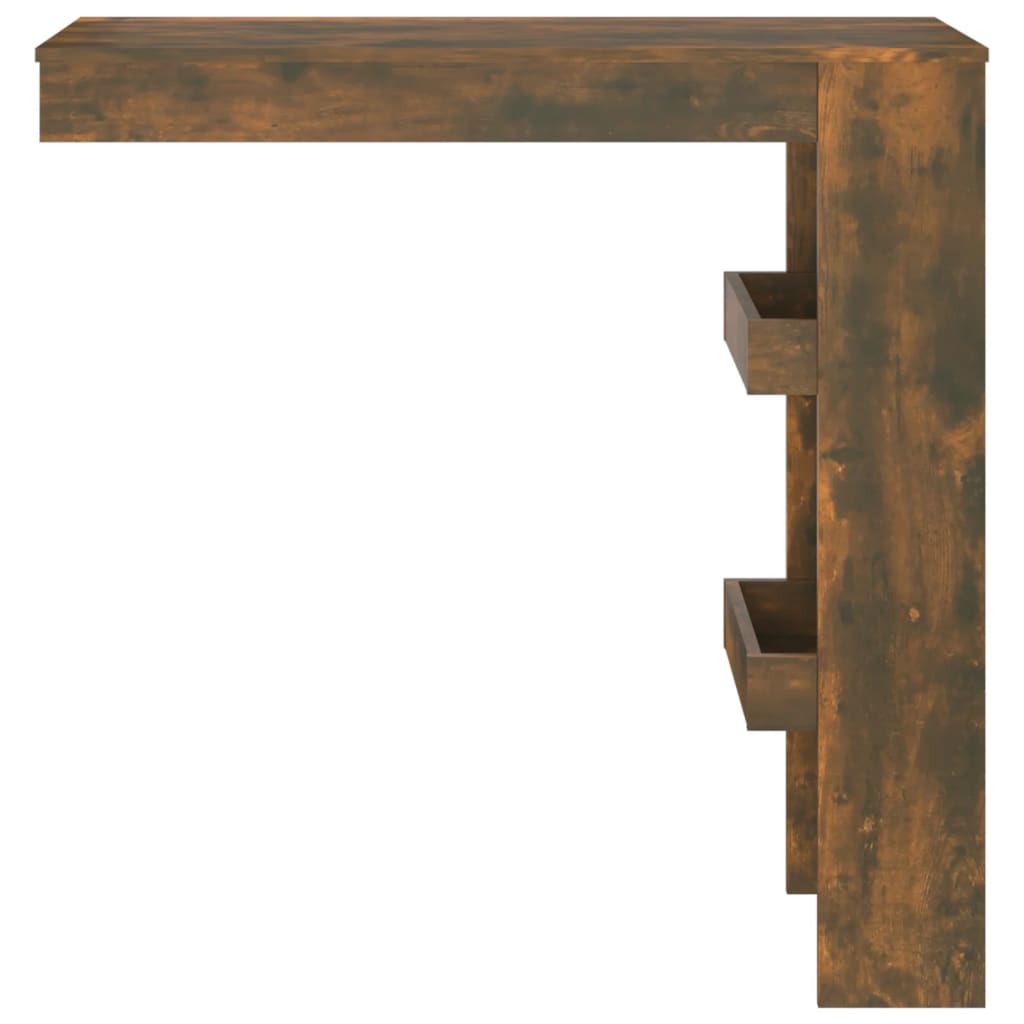 Veggmontert barbord røkt eik 102x45x103,5 cm konstruert tre