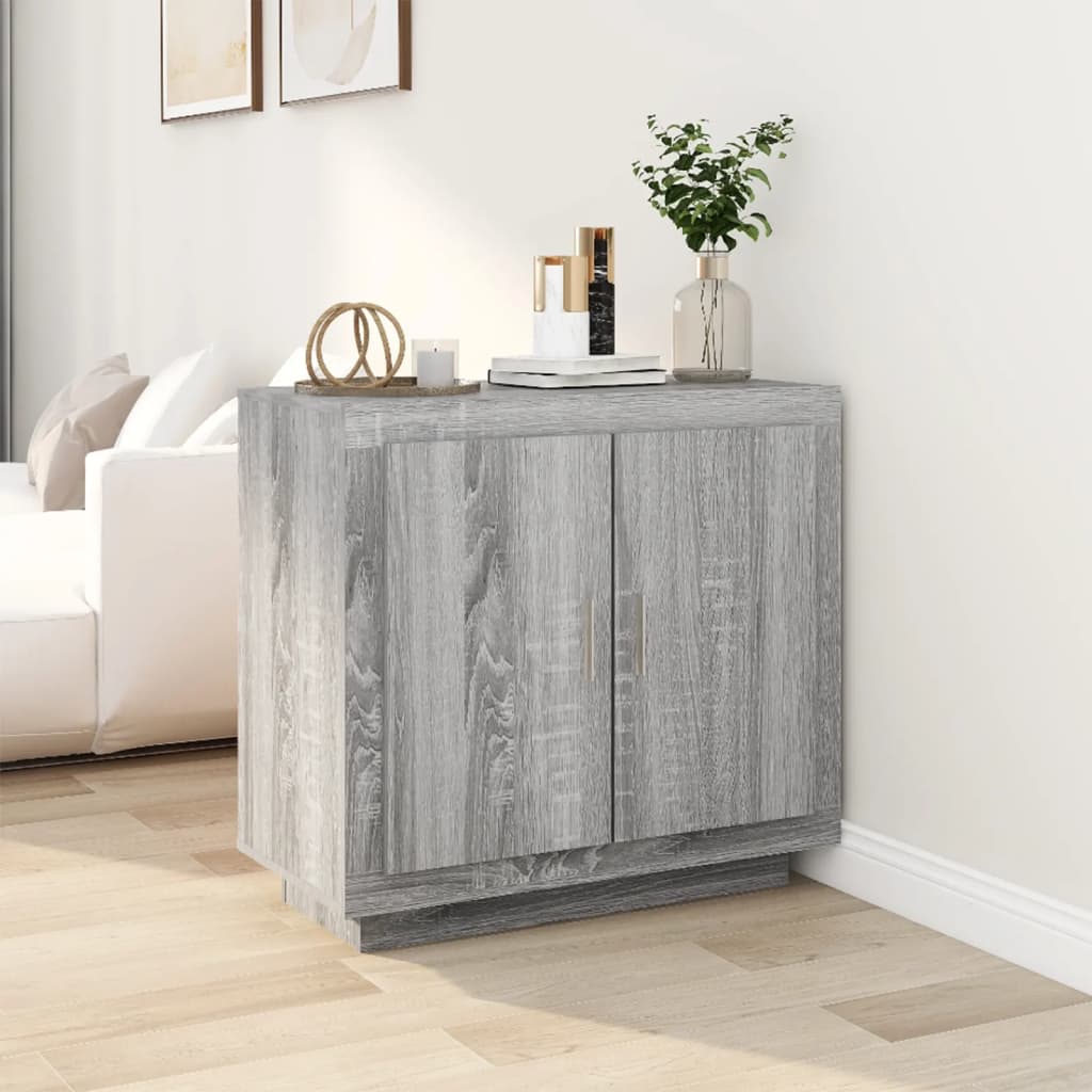 Skjenk grå sonoma 80x40x75 cm konstruert tre