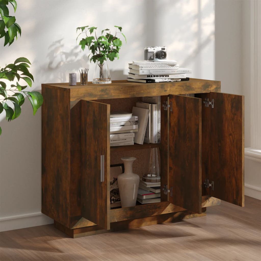Skjenk røkt eik 92x35x75 cm konstruert tre