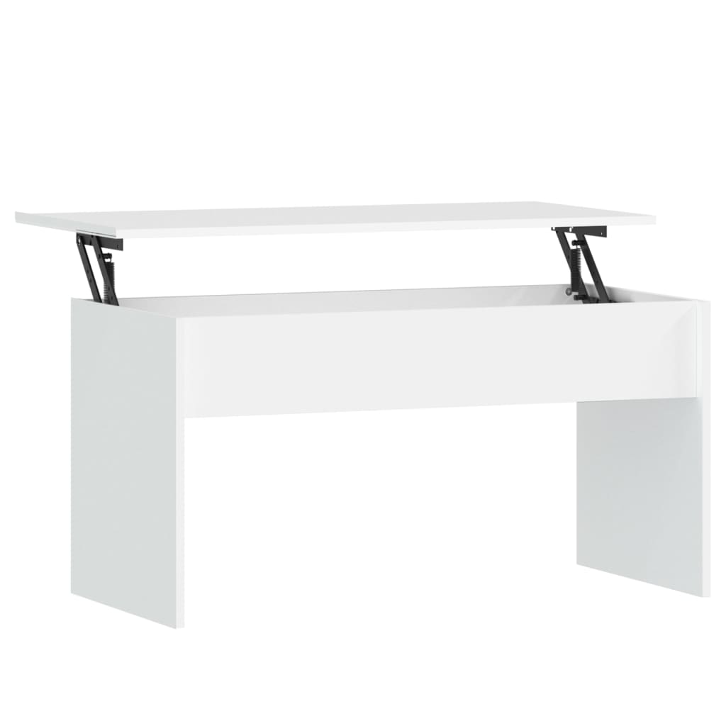Salongbord hvit 102x50,5x52,5 cm konstruert tre