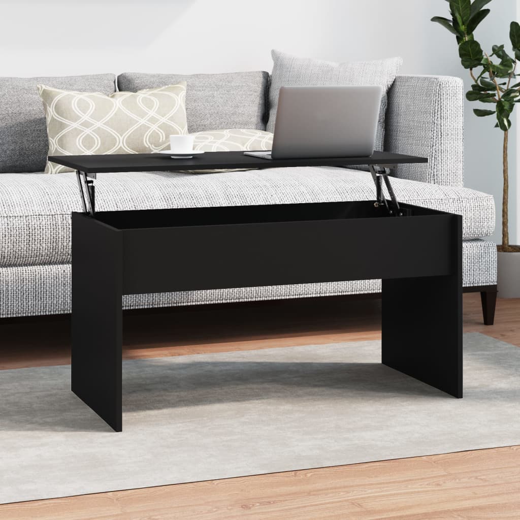 Salongbord svart 102x50,5x52,5 cm konstruert tre