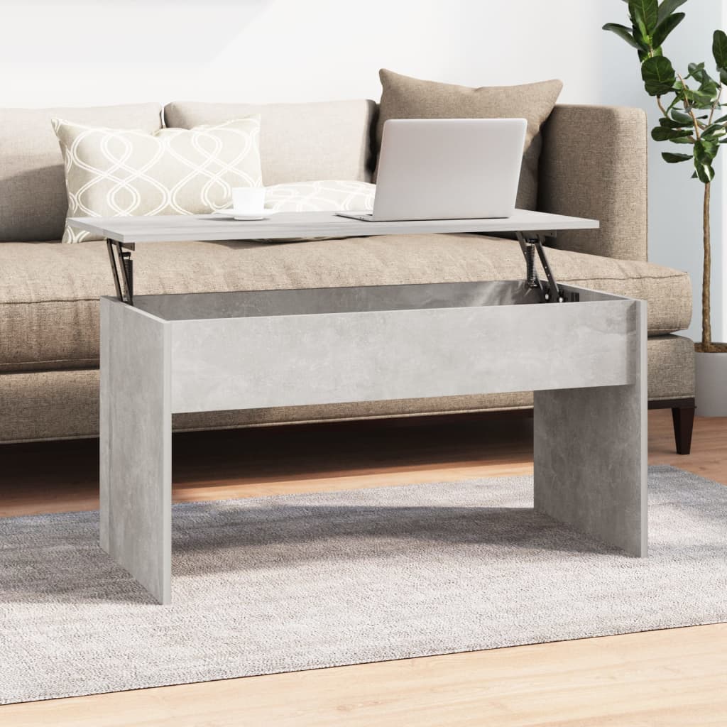 Salongbord betonggrå 102x50,5x52,5 cm konstruert tre