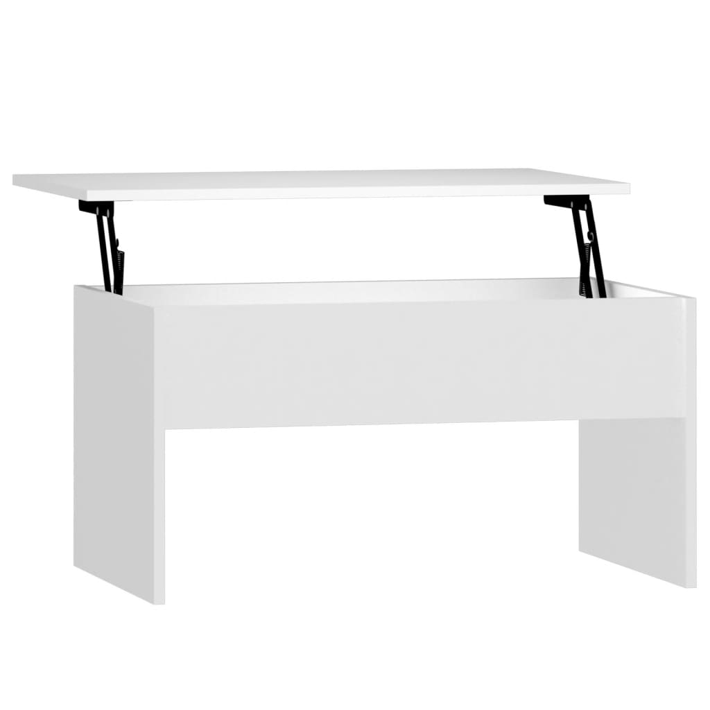 Salongbord hvit 80x50,5x41,5 cm konstruert tre