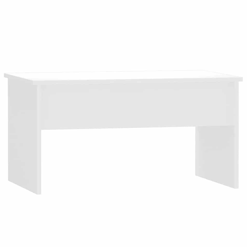 Salongbord høyglans hvit 80x50,5x41,5 cm konstruert tre