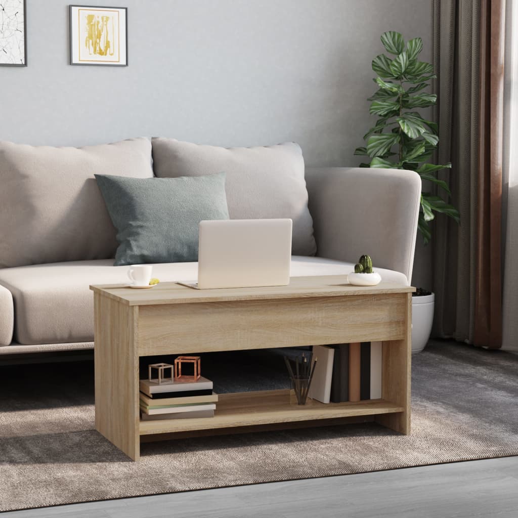 Salongbord sonoma eik 102x50x52,5 cm konstruert tre