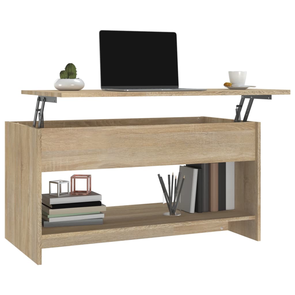 Salongbord sonoma eik 102x50x52,5 cm konstruert tre