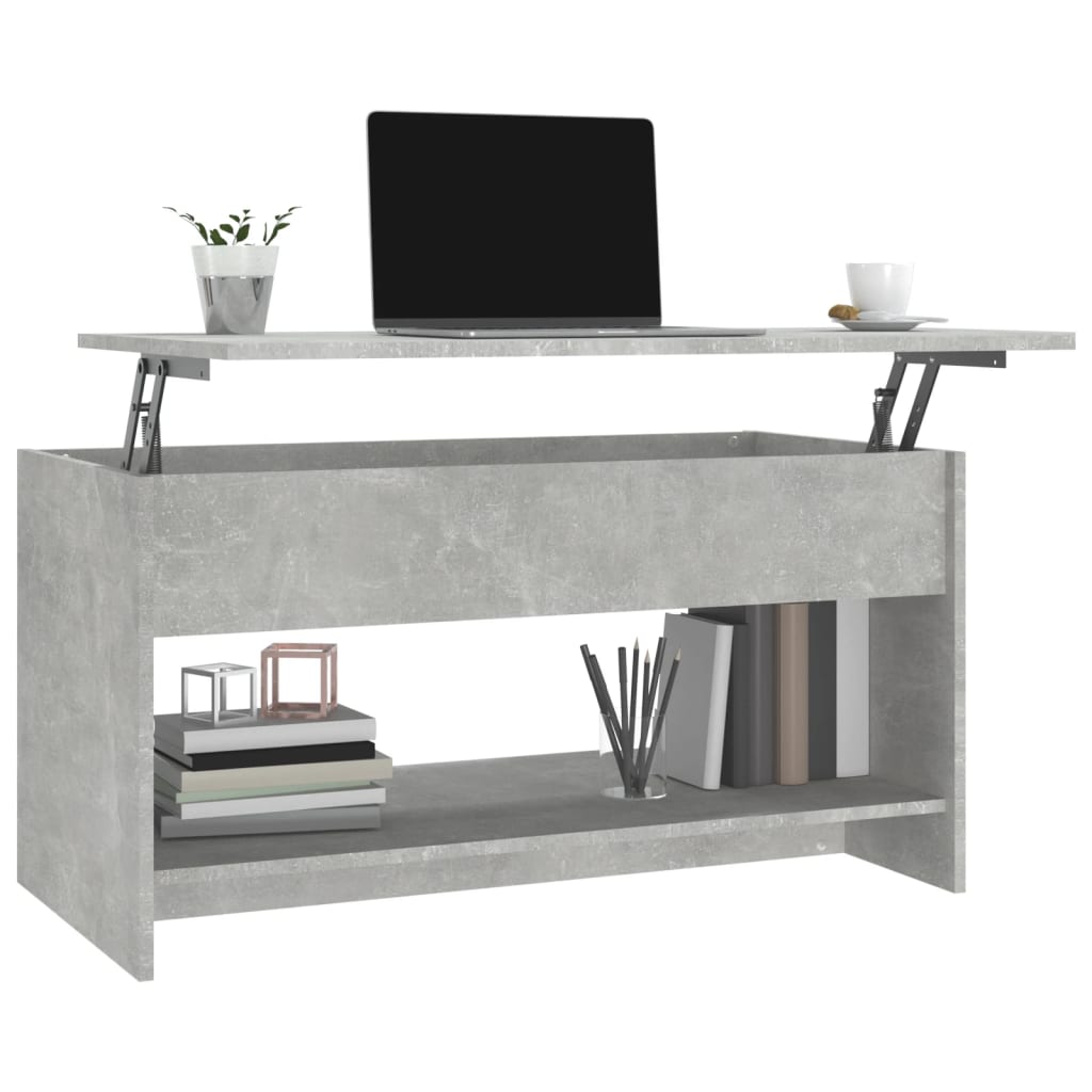 Salongbord betonggrå 102x50x52,5 cm konstruert tre