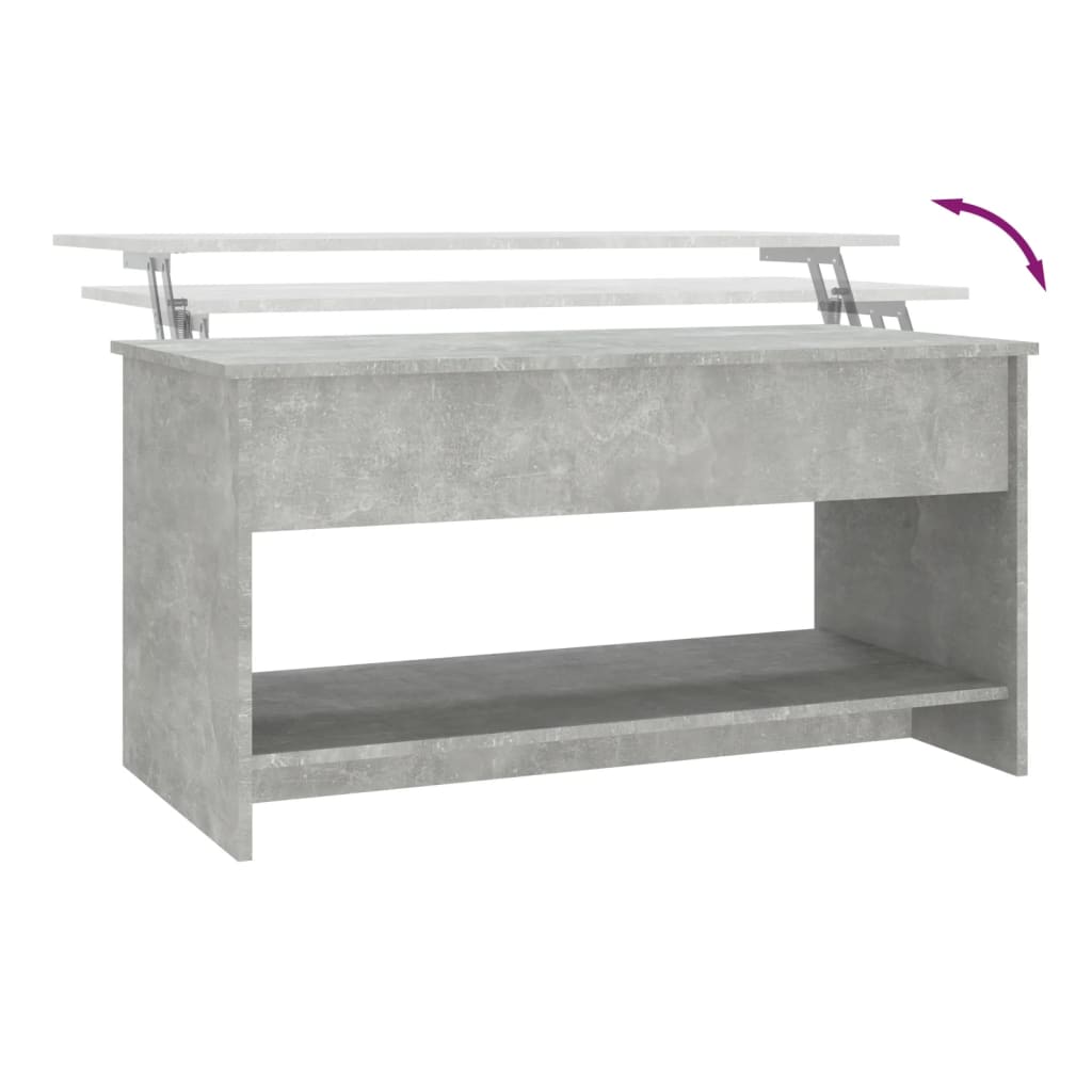 Salongbord betonggrå 102x50x52,5 cm konstruert tre