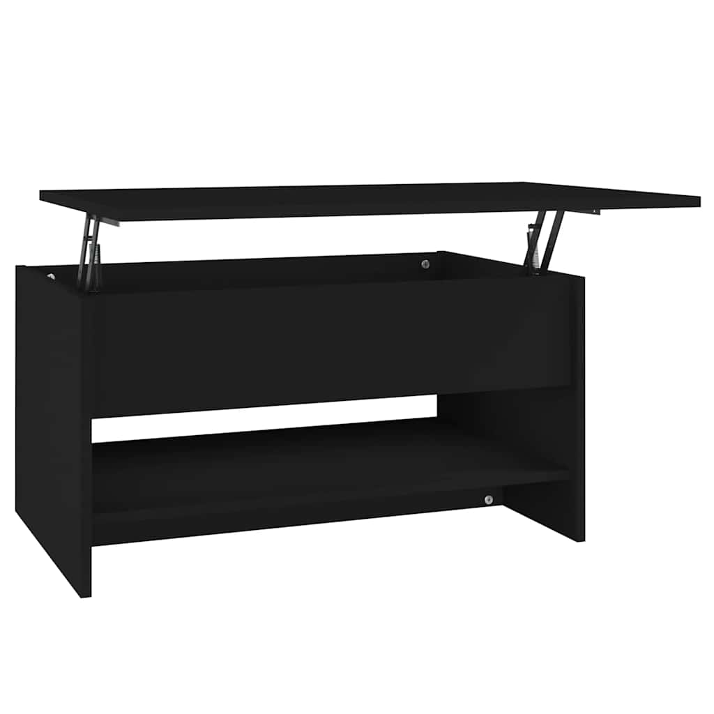 Salongbord svart 80x50x40 cm konstruert tre