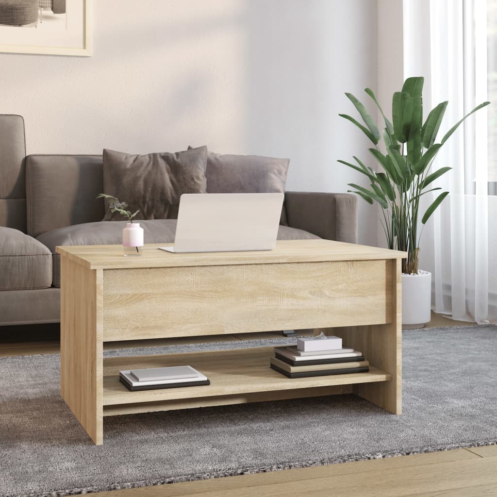 Salongbord sonoma eik 80x50x40 cm konstruert tre