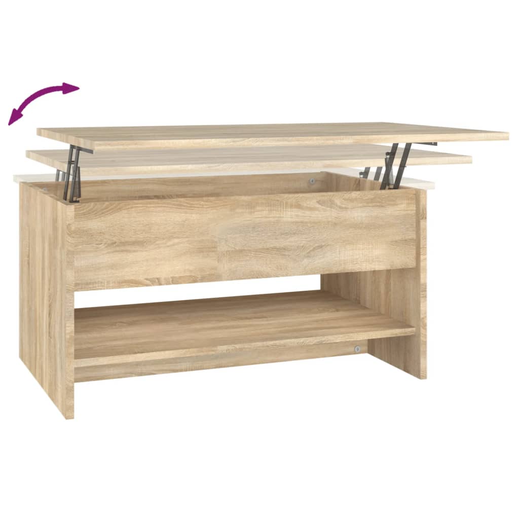 Salongbord sonoma eik 80x50x40 cm konstruert tre