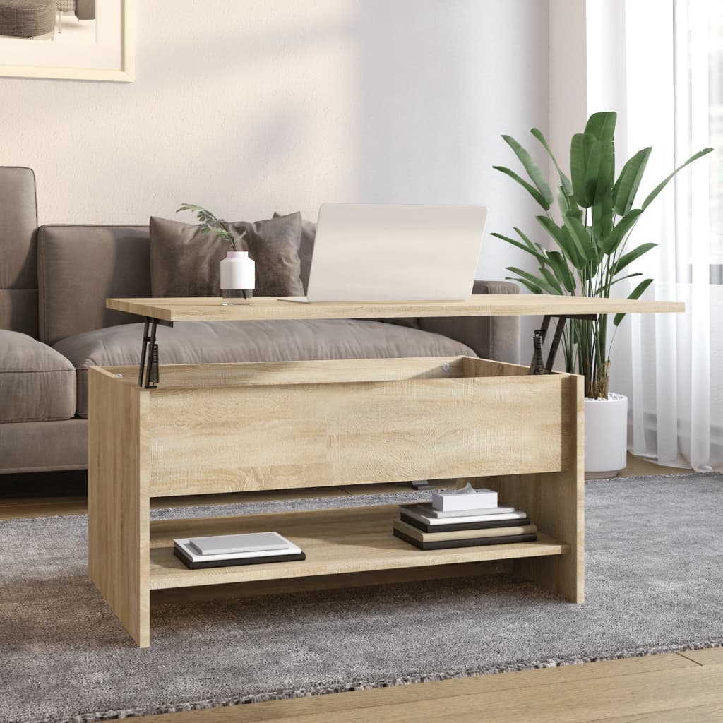 Salongbord sonoma eik 80x50x40 cm konstruert tre