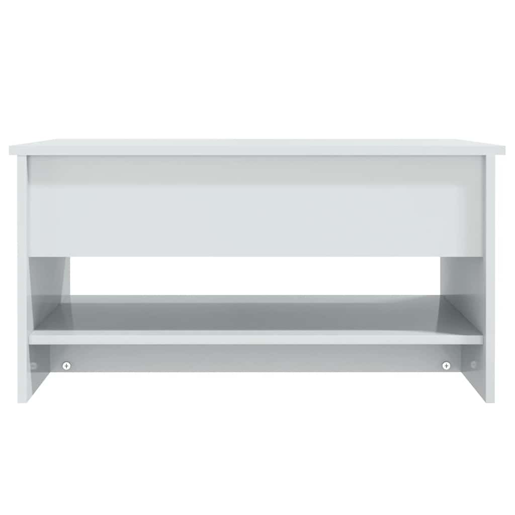 Salongbord høyglans hvit 80x50x40 cm konstruert tre