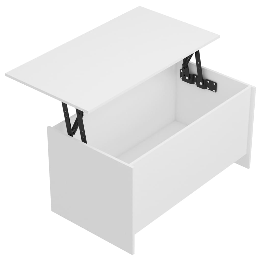 Salongbord hvit 102x55,5x52,5 cm konstruert tre