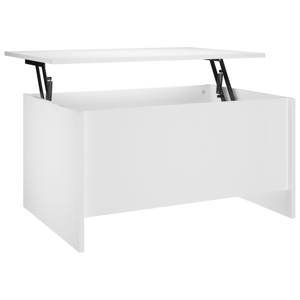 Salongbord hvit 80x55,5x41,5 cm konstruert tre