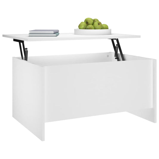 Salongbord hvit 80x55,5x41,5 cm konstruert tre