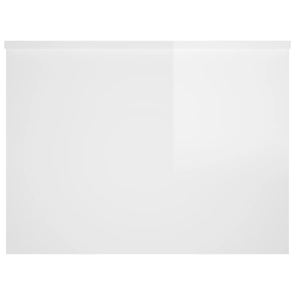 Salongbord høyglans hvit 80x55,5x41,5 cm konstruert tre
