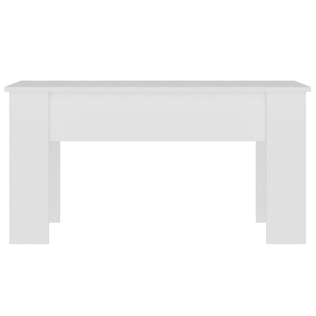 Salongbord hvit 101x49x52 cm konstruert tre