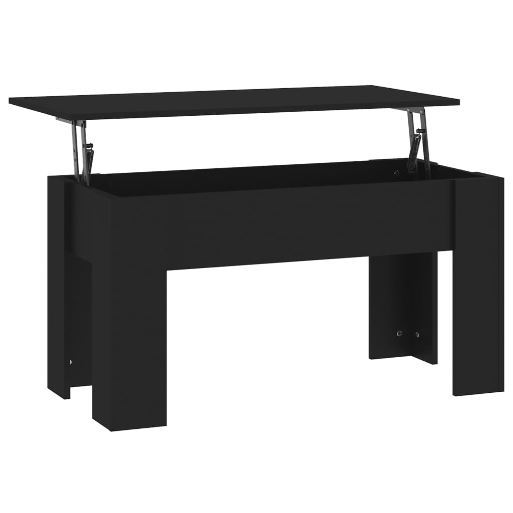 Salongbord svart 101x49x52 cm konstruert tre