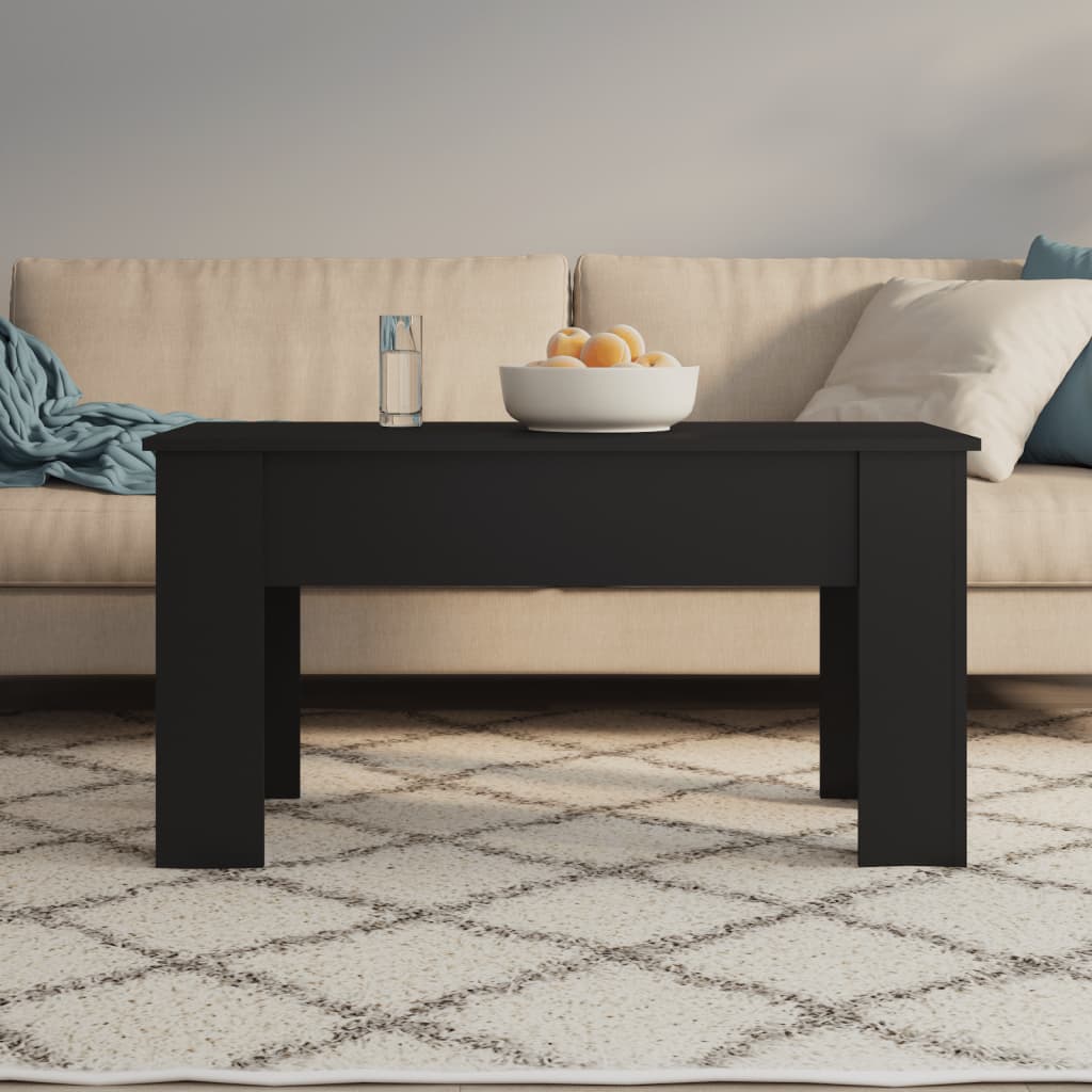 Salongbord svart 101x49x52 cm konstruert tre