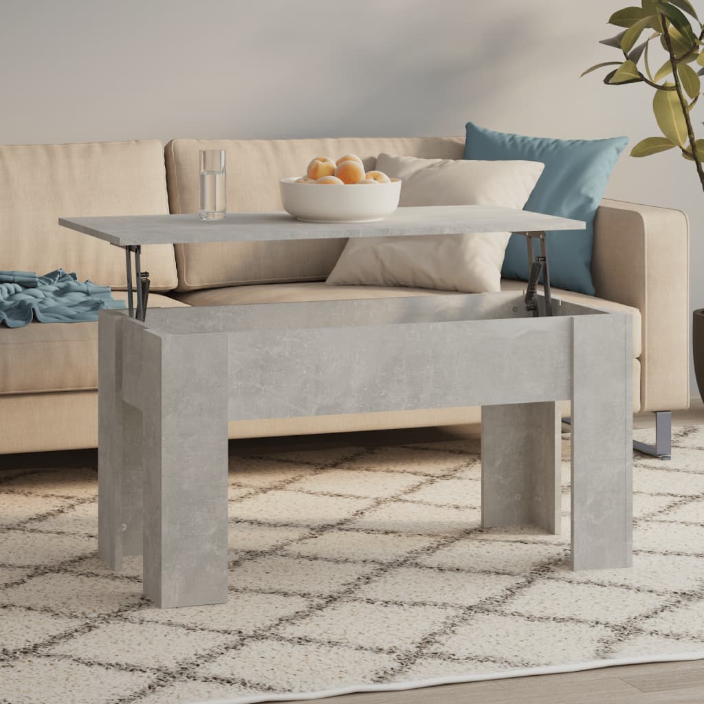 Salongbord betonggrå 101x49x52 cm konstruert tre
