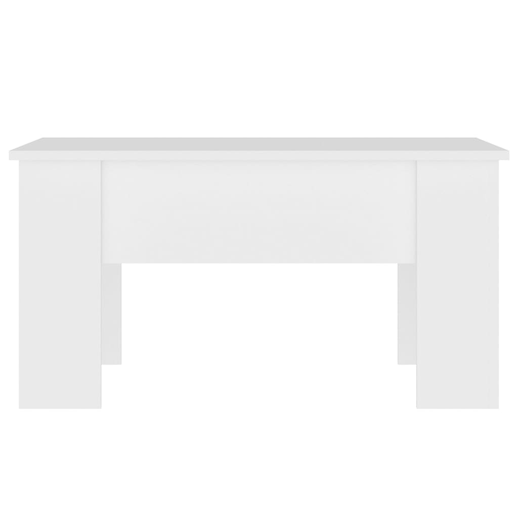 Salongbord hvit 79x49x41 cm konstruert tre