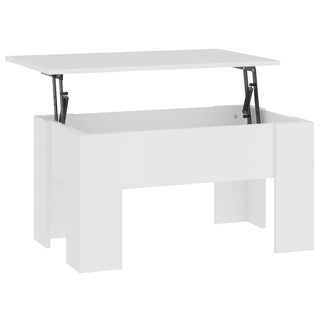Salongbord hvit 79x49x41 cm konstruert tre