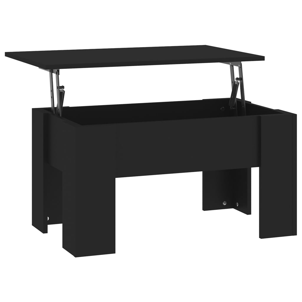 Salongbord svart 79x49x41 cm konstruert tre