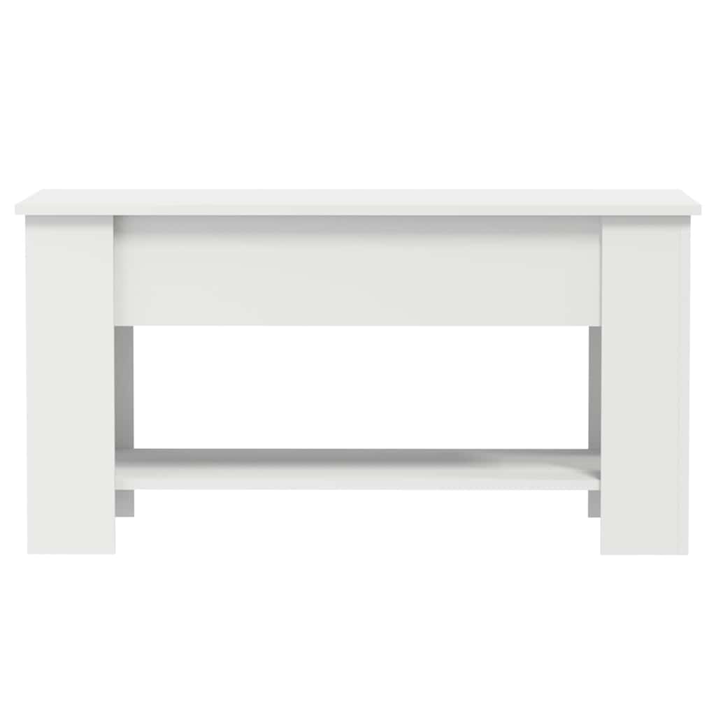 Salongbord hvit 101x49x52 cm konstruert tre