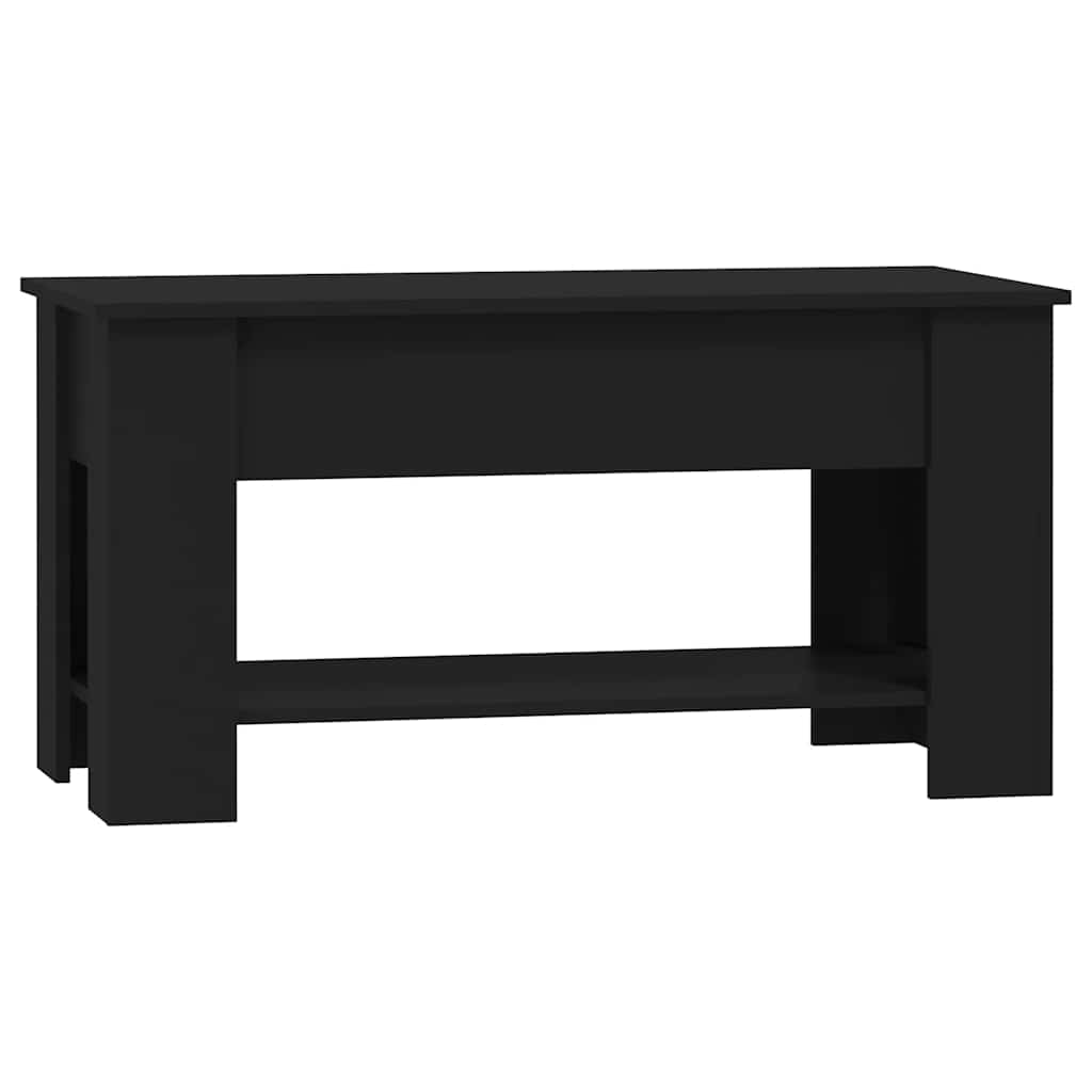 Salongbord svart 101x49x52 cm konstruert tre