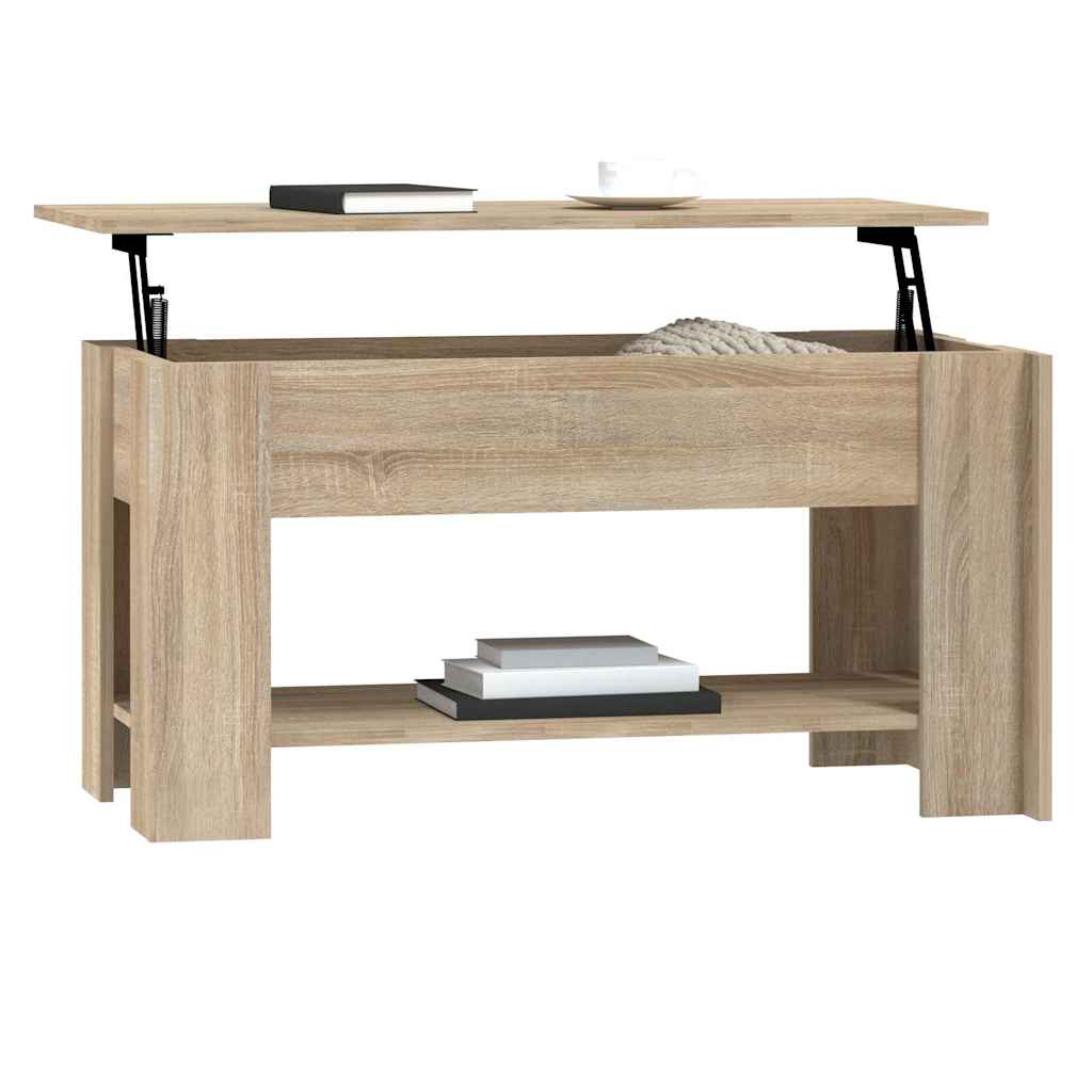 Salongbord sonoma eik 101x49x52 cm konstruert tre
