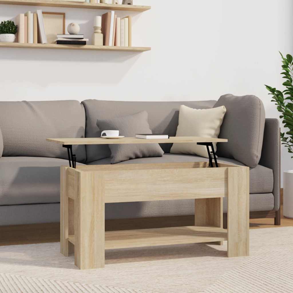 Salongbord sonoma eik 101x49x52 cm konstruert tre