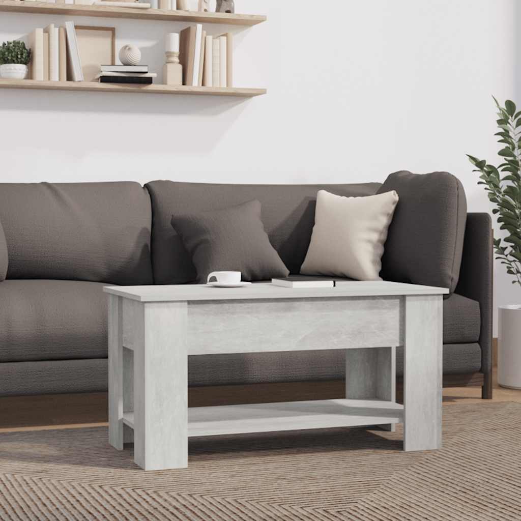 Salongbord betonggrå 101x49x52 cm konstruert tre