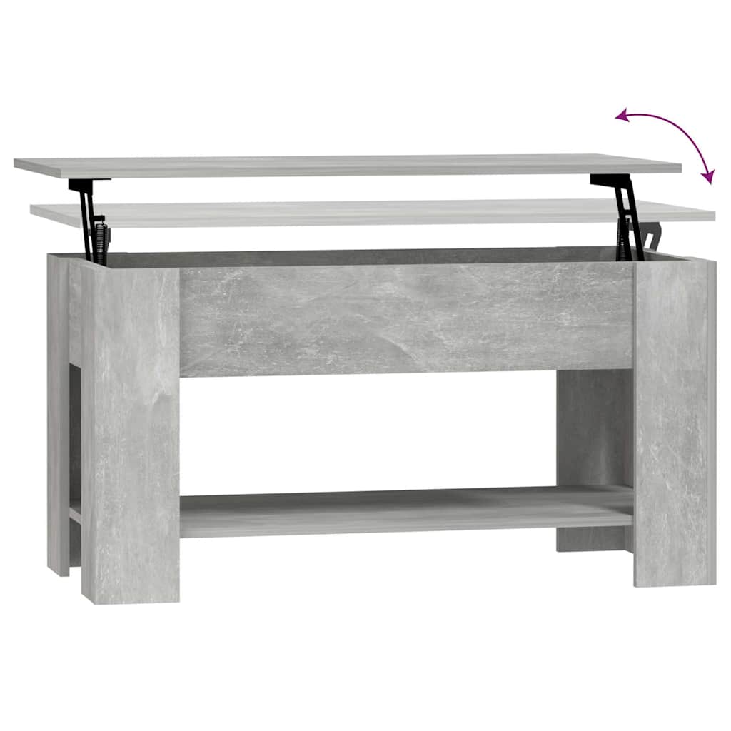 Salongbord betonggrå 101x49x52 cm konstruert tre