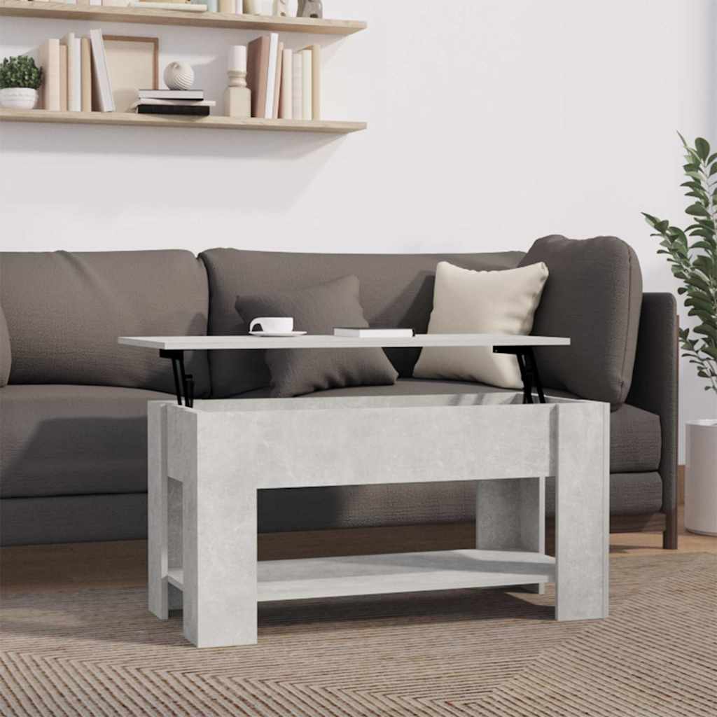 Salongbord betonggrå 101x49x52 cm konstruert tre