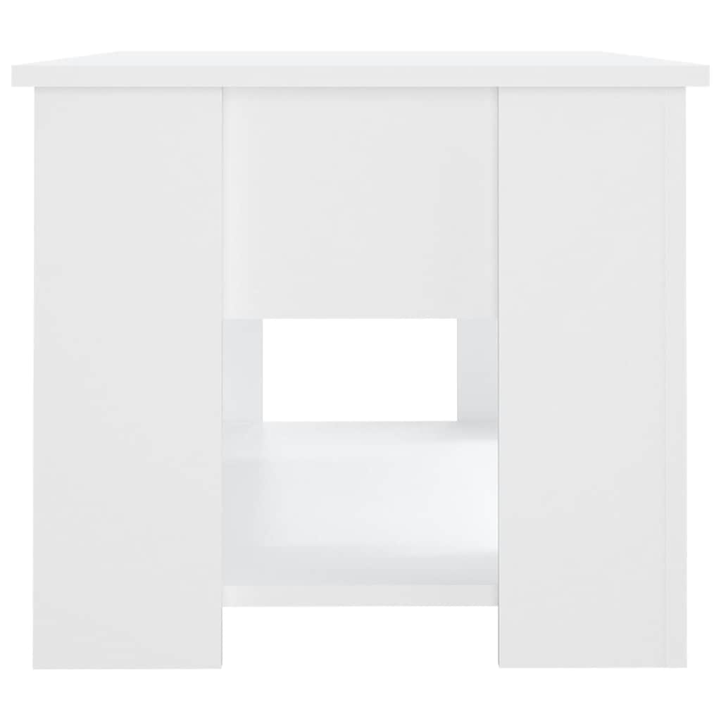 Salongbord hvit 79x49x41 cm konstruert tre