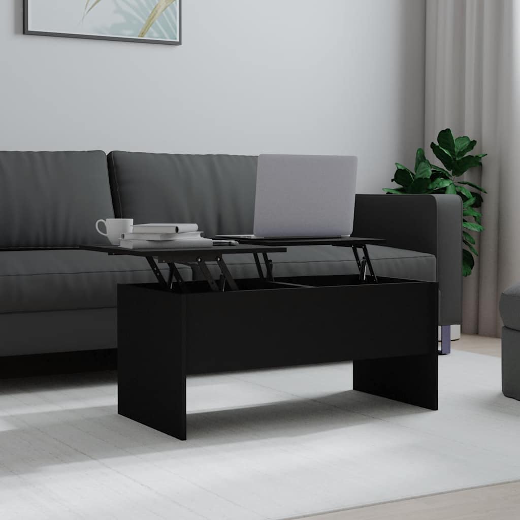 Salongbord svart 102x50,5x46,5 cm konstruert tre